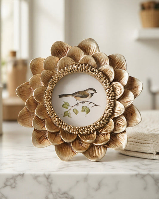 Gold Flower Edge Frame