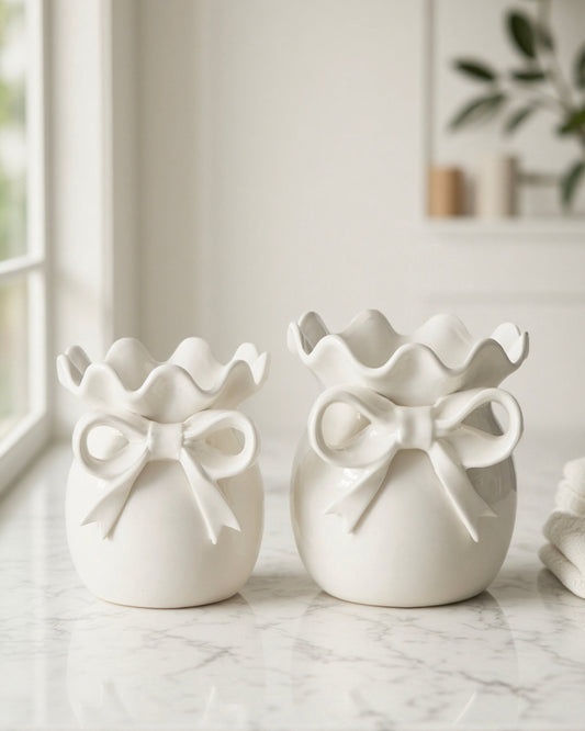 Cleo Ceramic Bow Vase