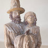 Resin Pilgrim Couple Decorative Accent