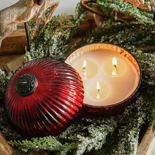 Red Mercury Ornament Candle