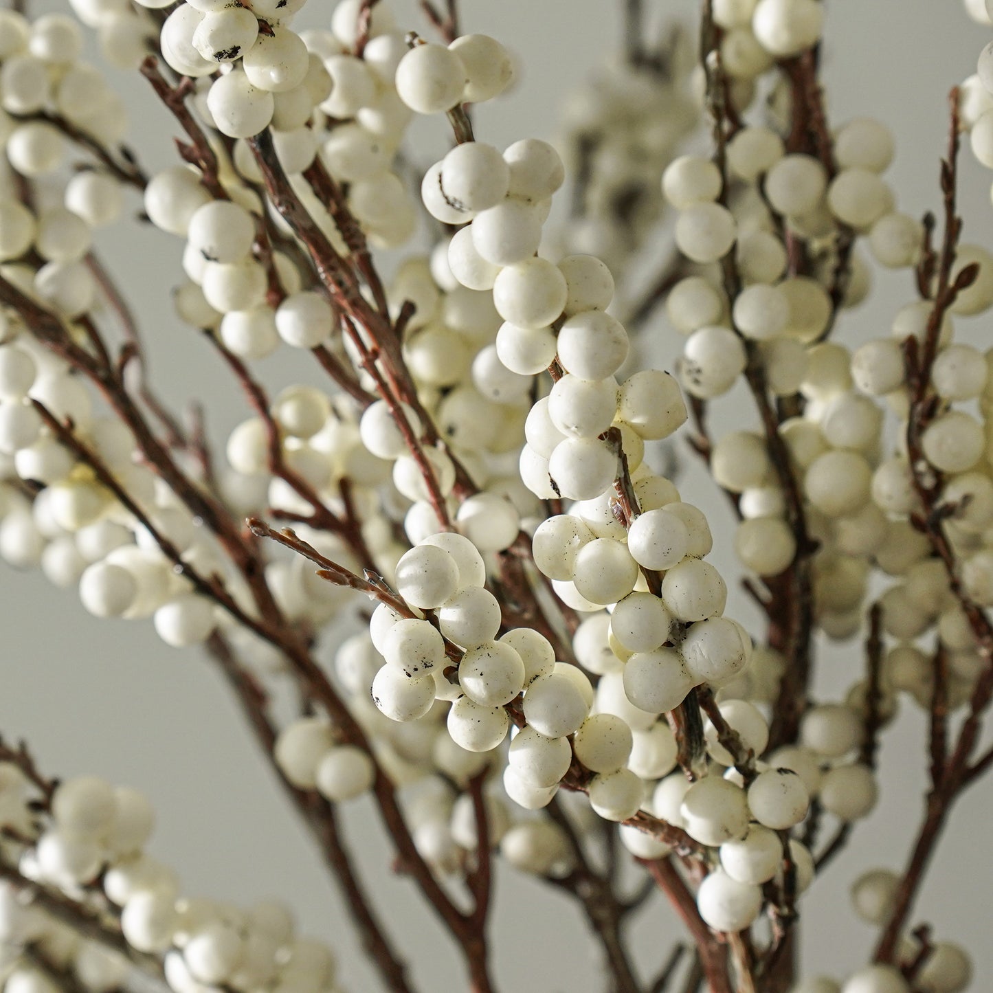 White Berry Branch | Faux Winter Stem