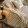 Luxury Checkered Boucle Throw
