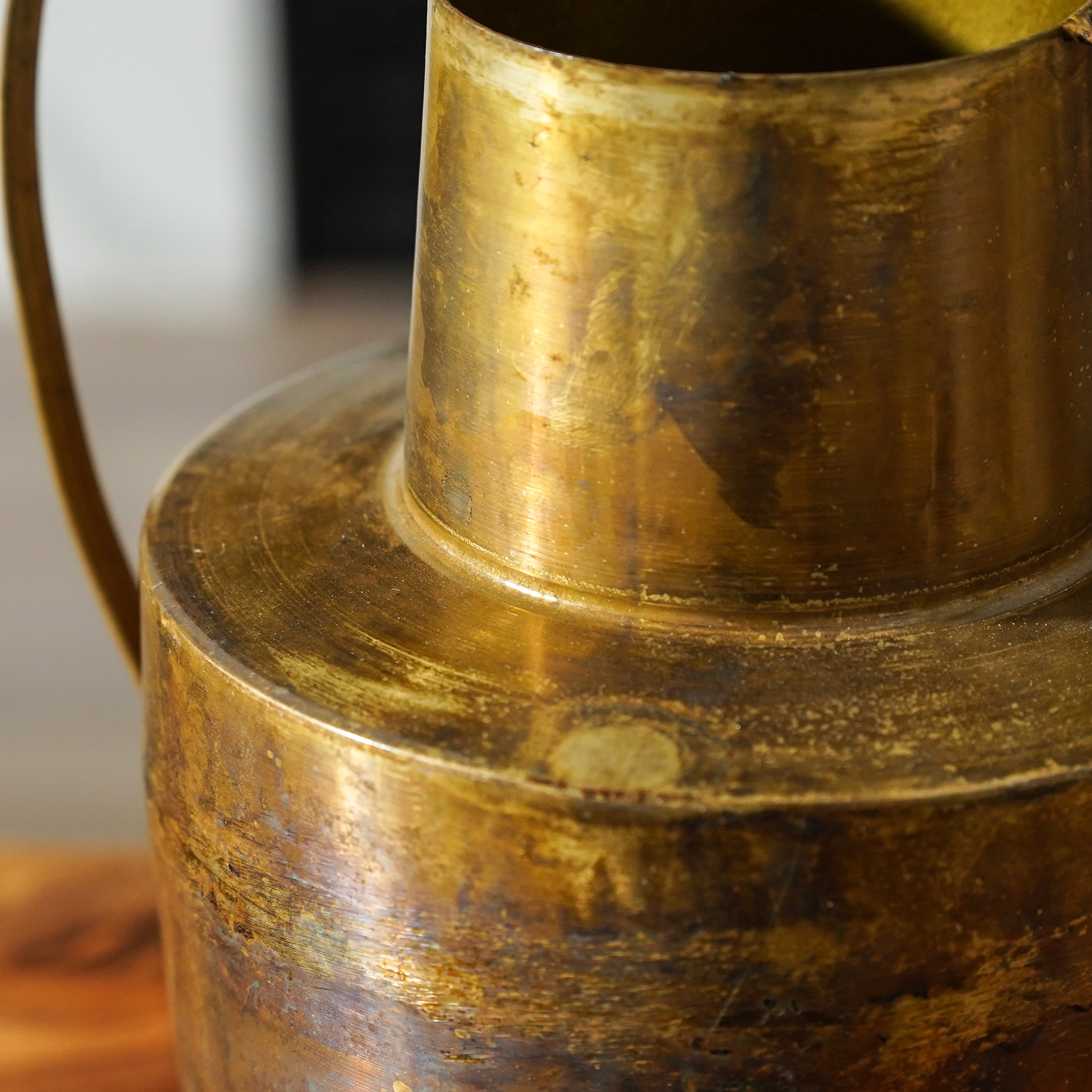 Patina Brass Metal Vase