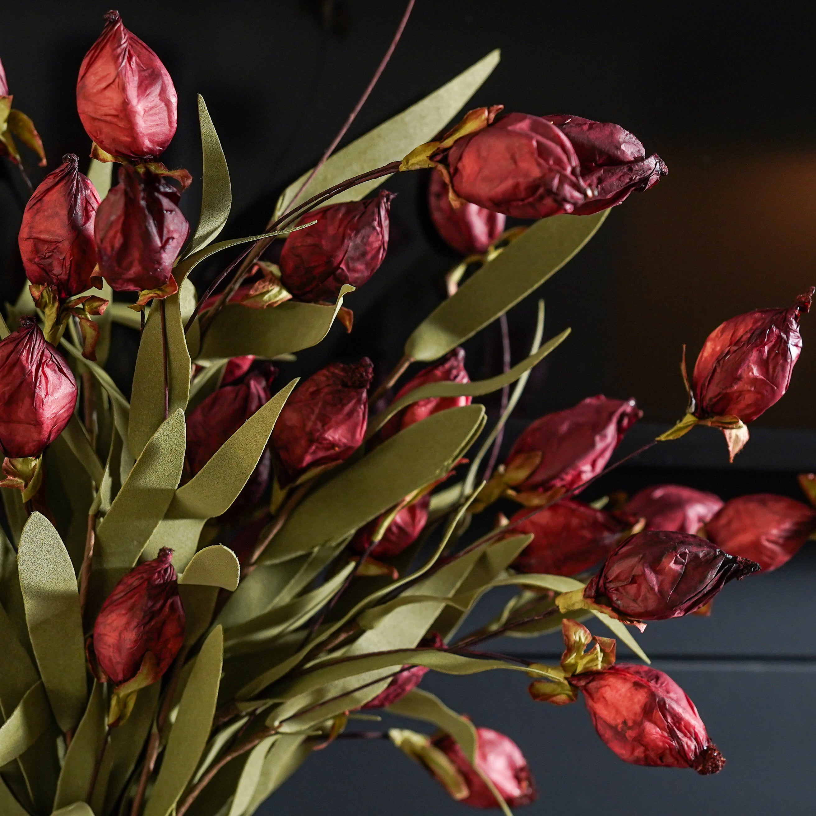 Lantern Bud Luxe Bush | Burgundy PRE ORDER