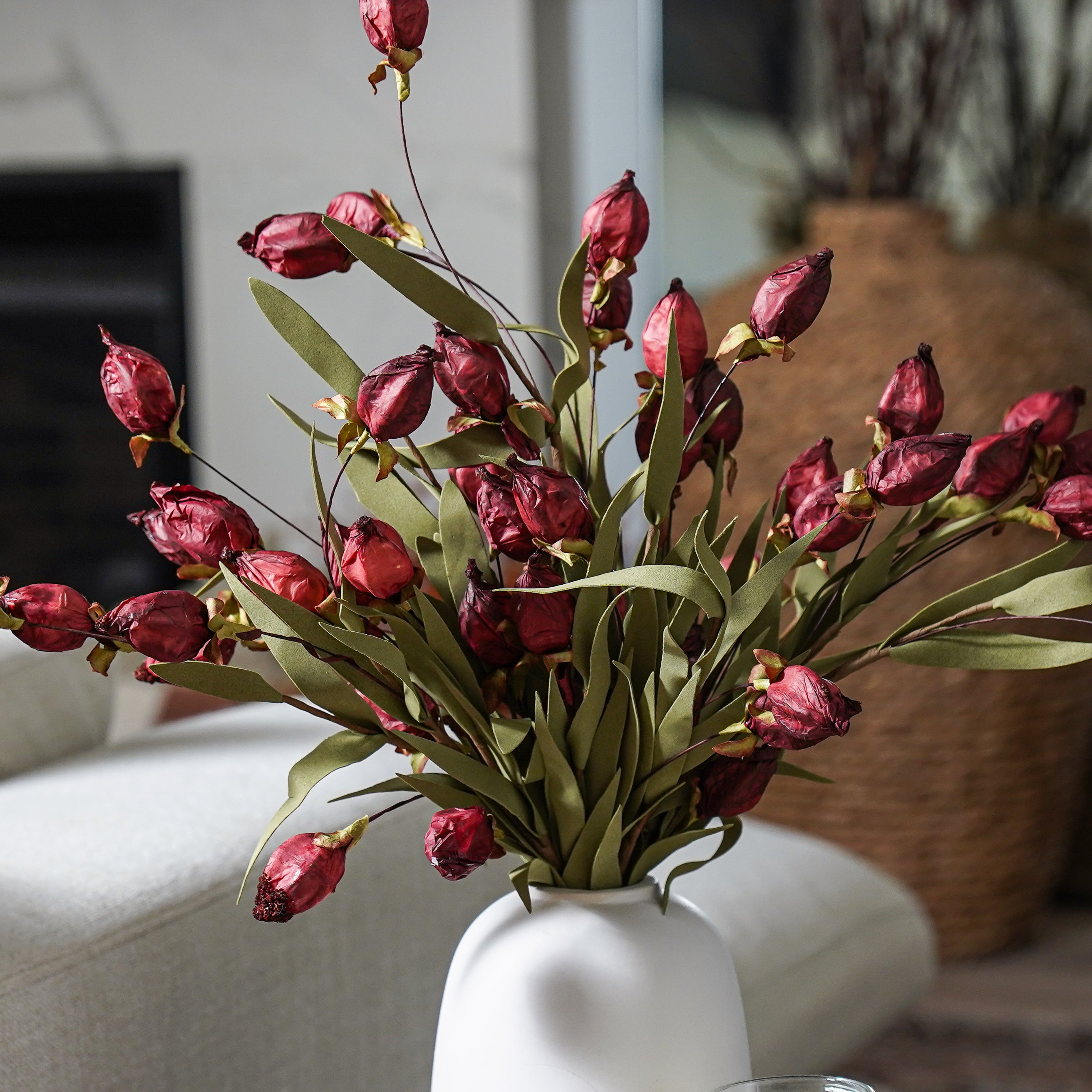 Lantern Bud Luxe Bush | Burgundy PRE ORDER