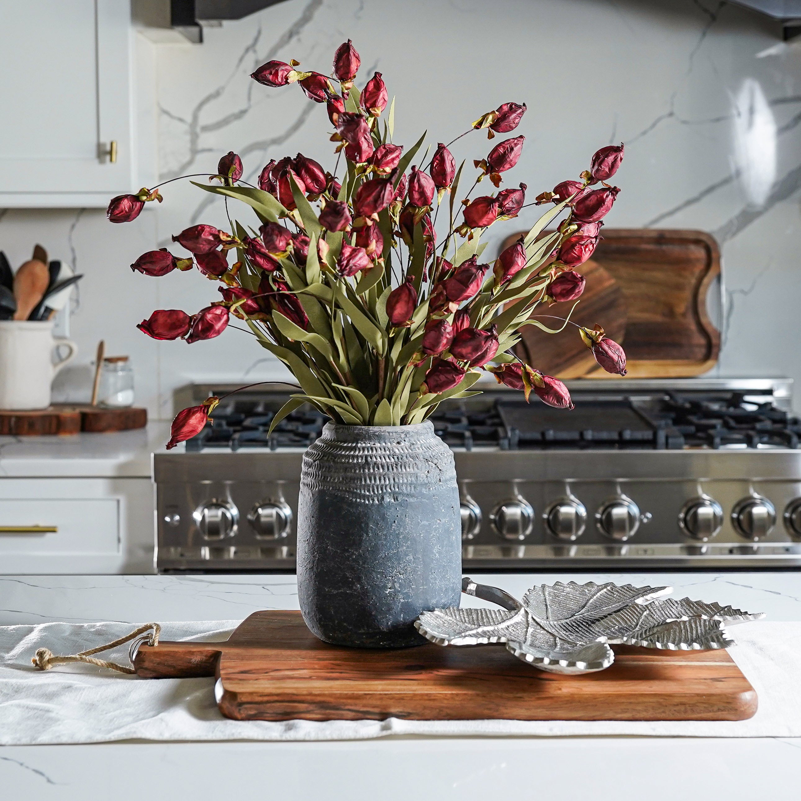 Lantern Bud Luxe Bush | Burgundy PRE ORDER