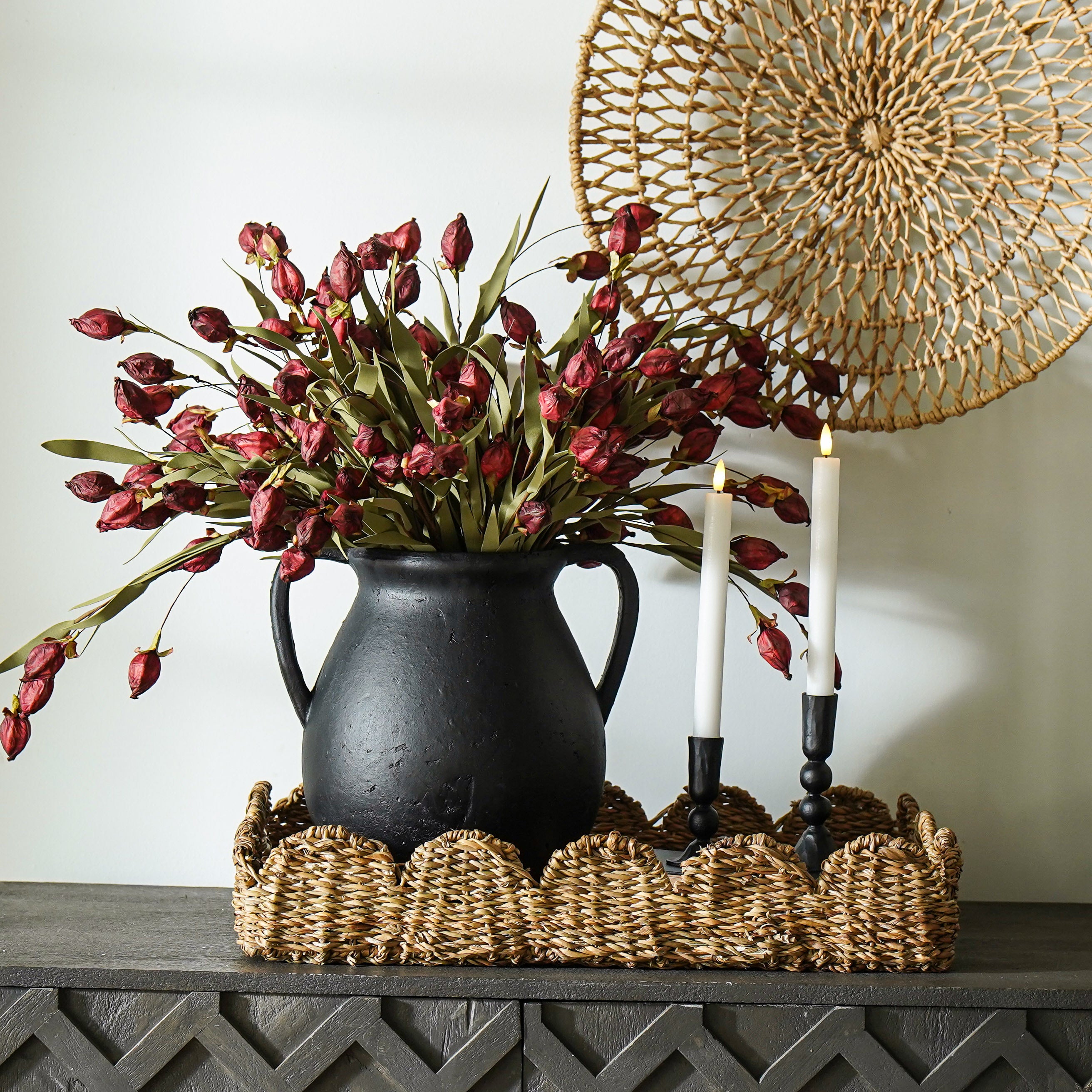 Lantern Bud Luxe Bush | Burgundy PRE ORDER