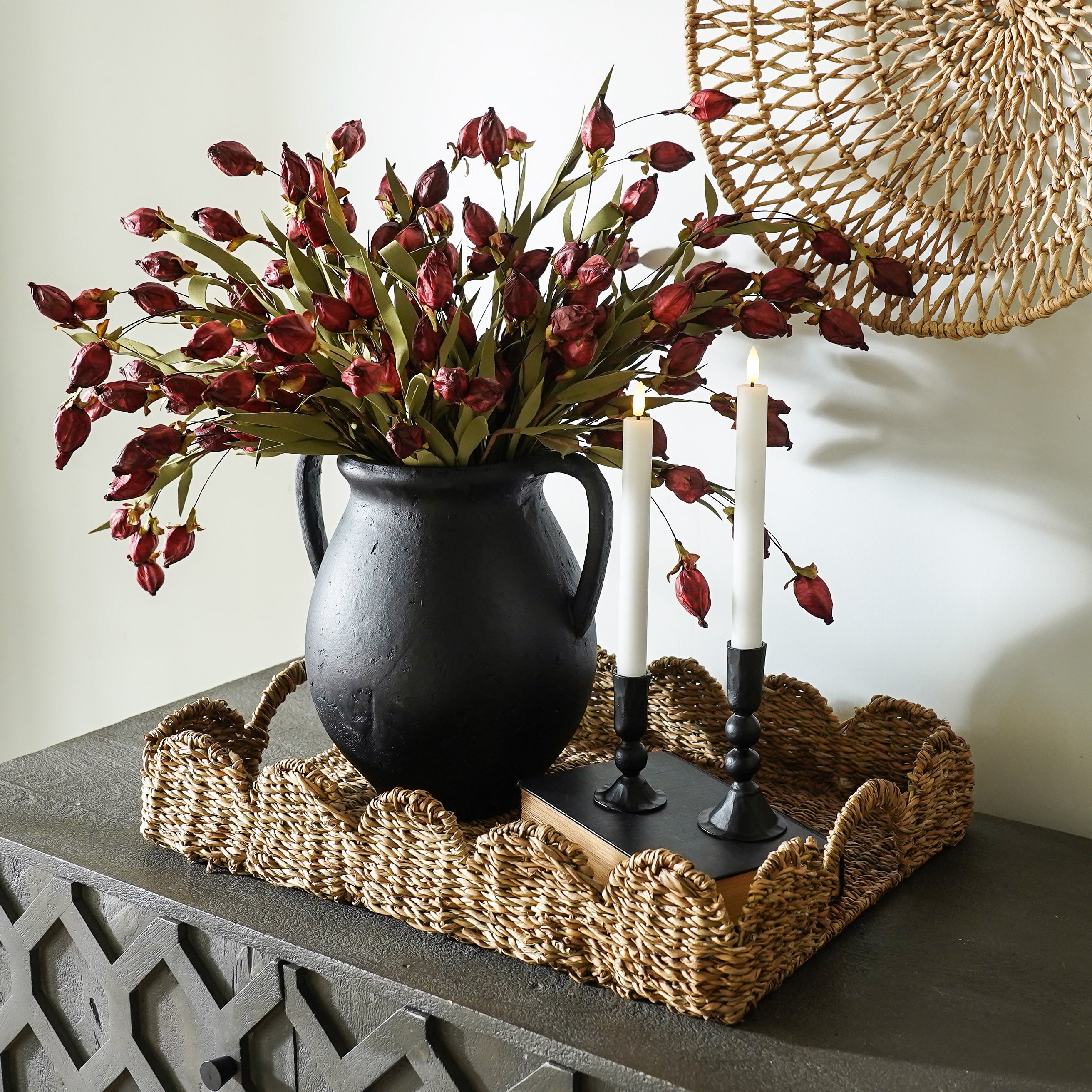 Lantern Bud Luxe Bush | Burgundy PRE ORDER