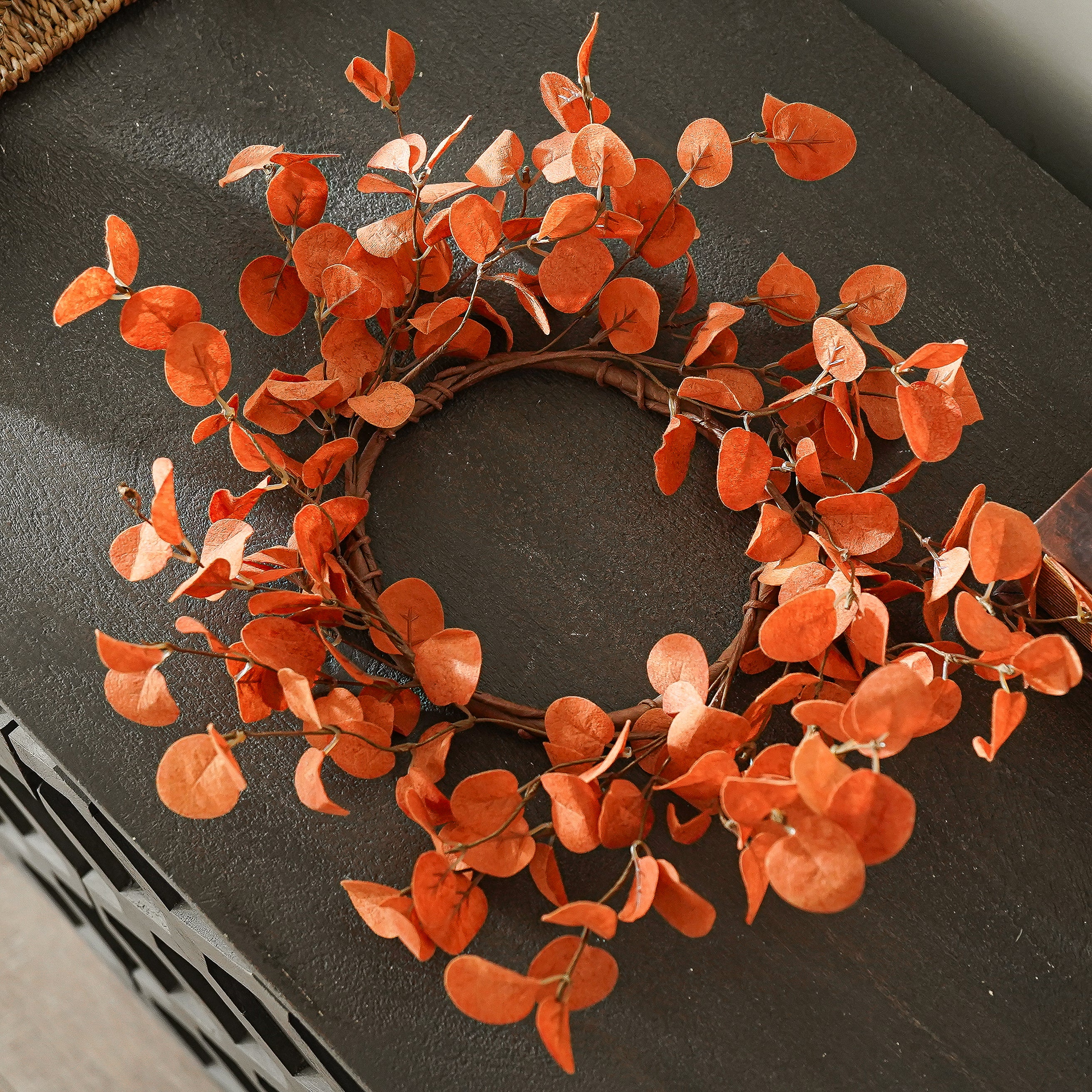 Burnt Orange Penny Eucalyptus Candle Ring