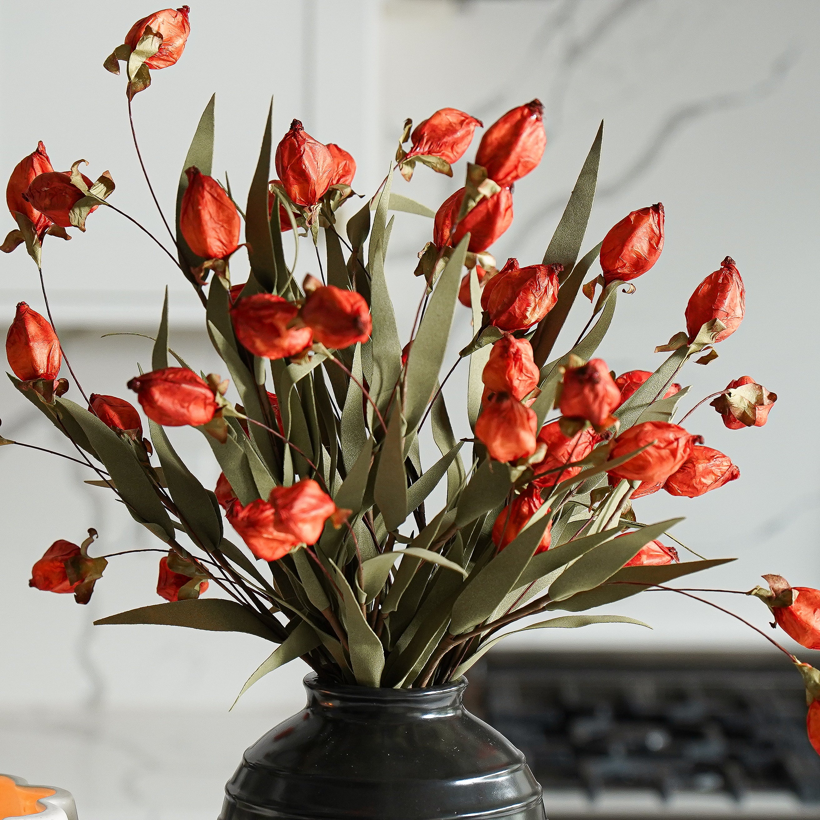 Lantern Bud Luxe Bush | Burnt Orange
