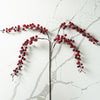 Weatherproof Icy Red Berry Hanging Stem
