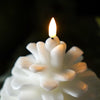 Flameless White Pinecone Candle | LED Built-in Timer