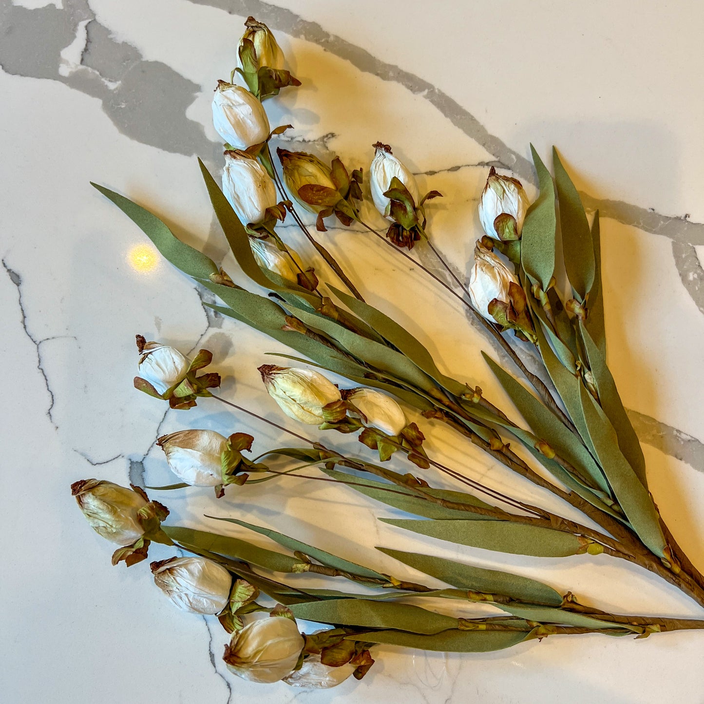 Lantern Bud Layering Stem | Cream Faux Fall Floral