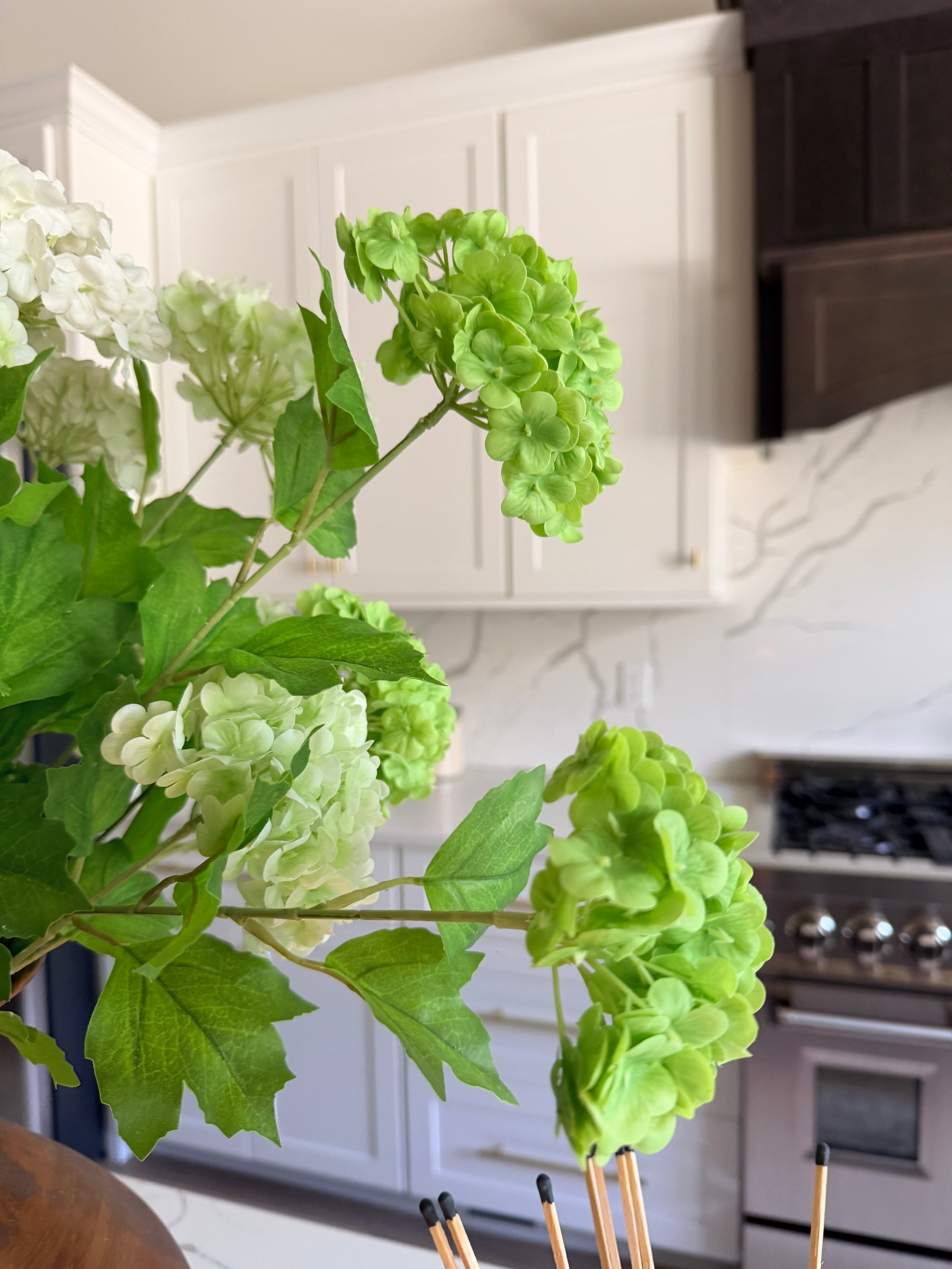 Real Touch Green Snowball Hydrangea