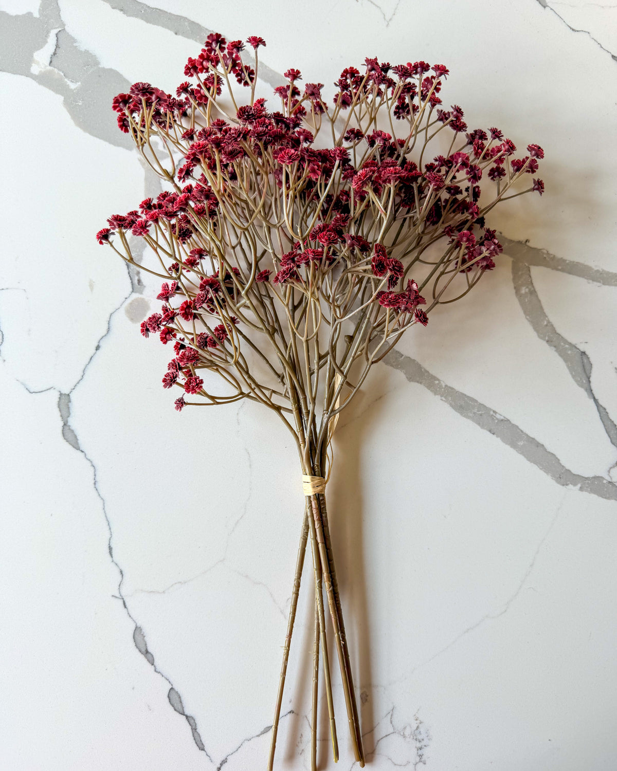 Real Touch Burgundy Baby’s Breath Bunch