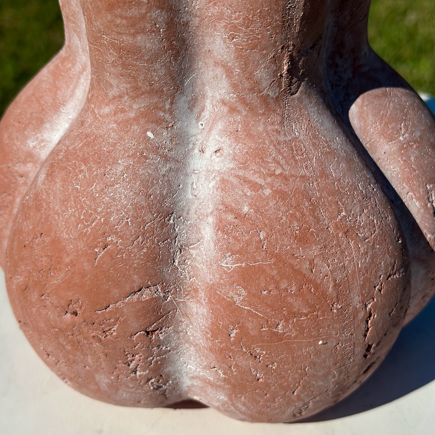 Whitewashed Terracotta Gourd | Large