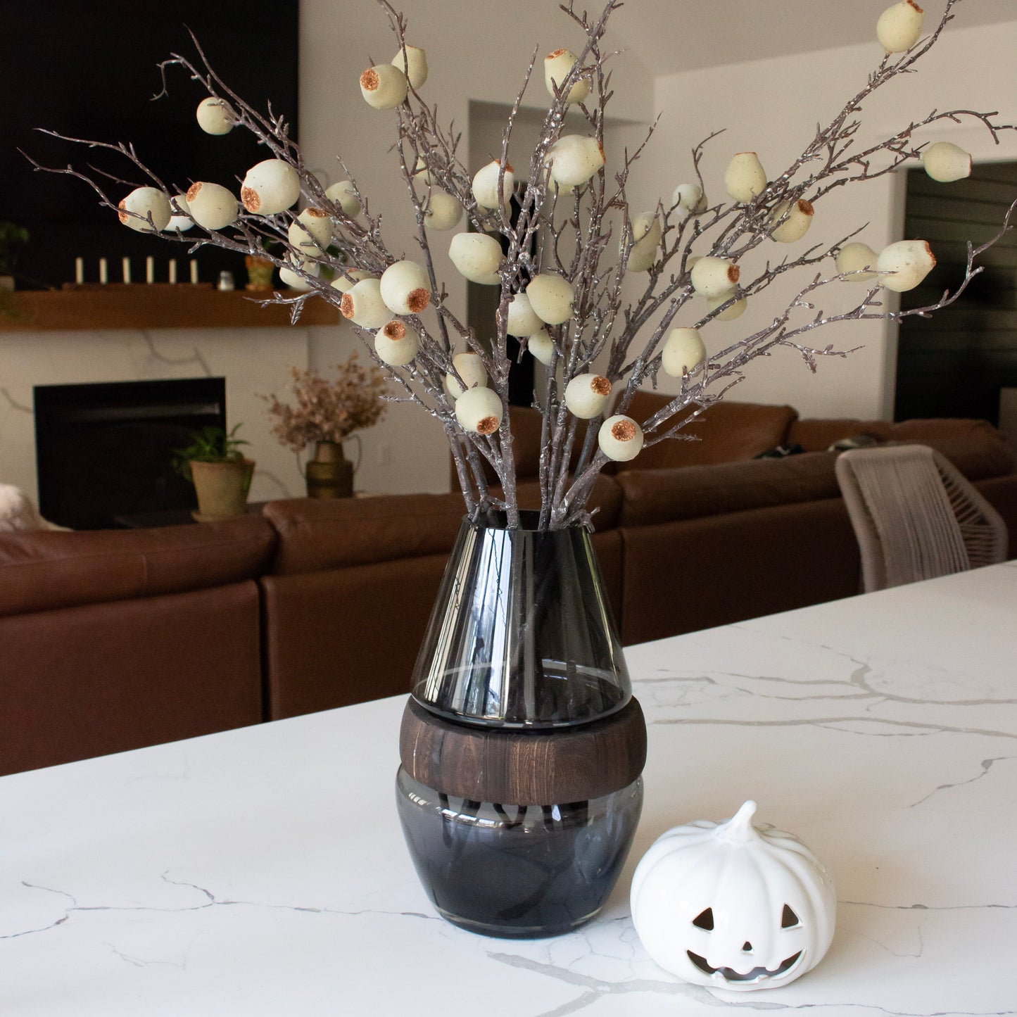 Matilda Glass & Wood Vase