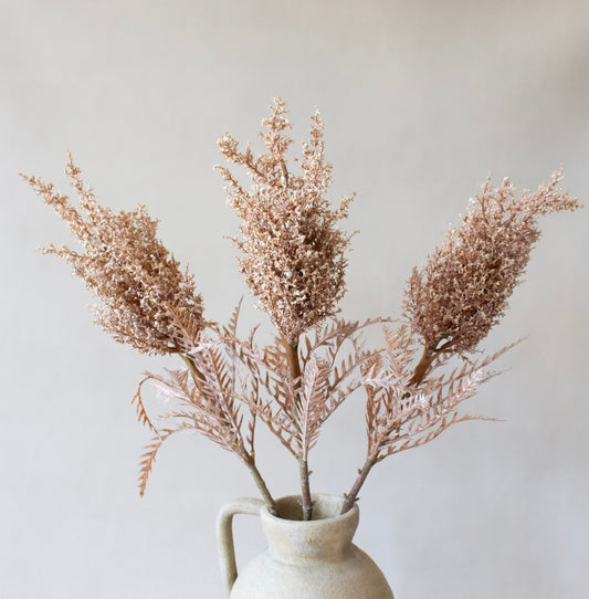 Natural Lace Leaf Stem | Muted Brown