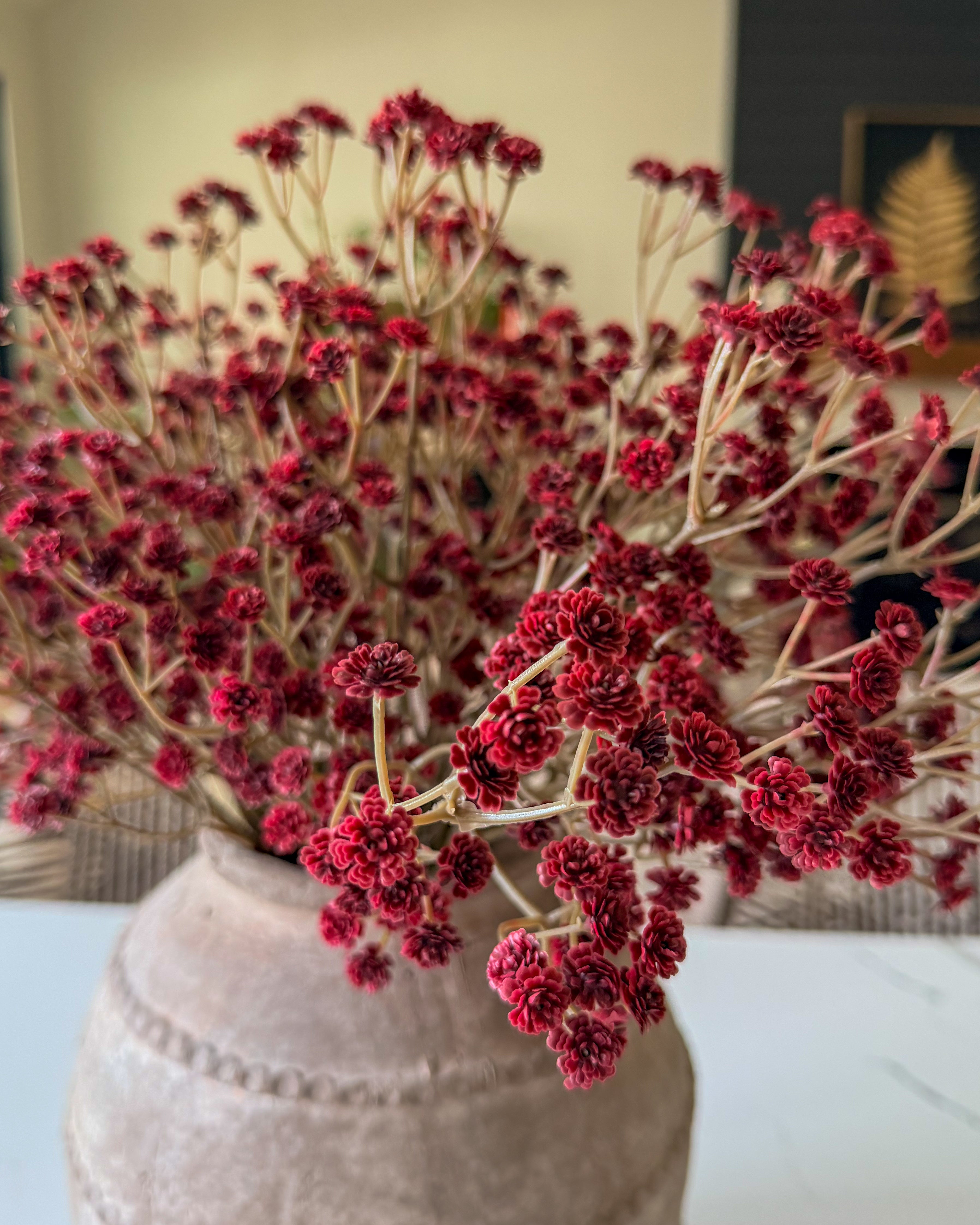 Real Touch Burgundy Baby’s Breath Bunch