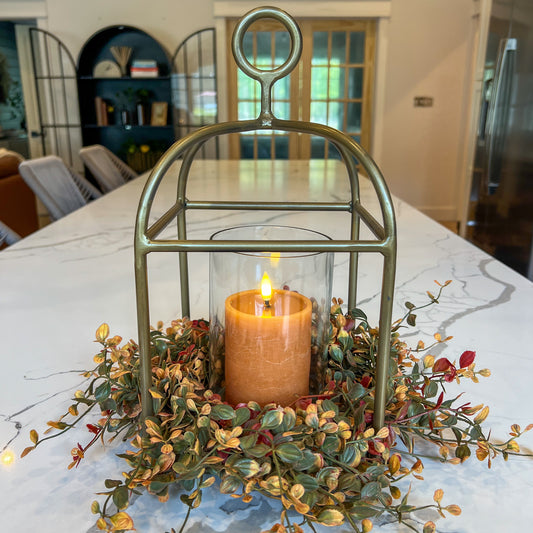 Brushed Gold Metal Lantern