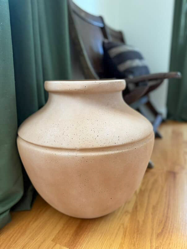 Axel Oversized Clay-Style Vase | Round Decorative Vessel