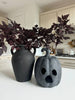 Black Terracotta Ghost Face Pumpkin