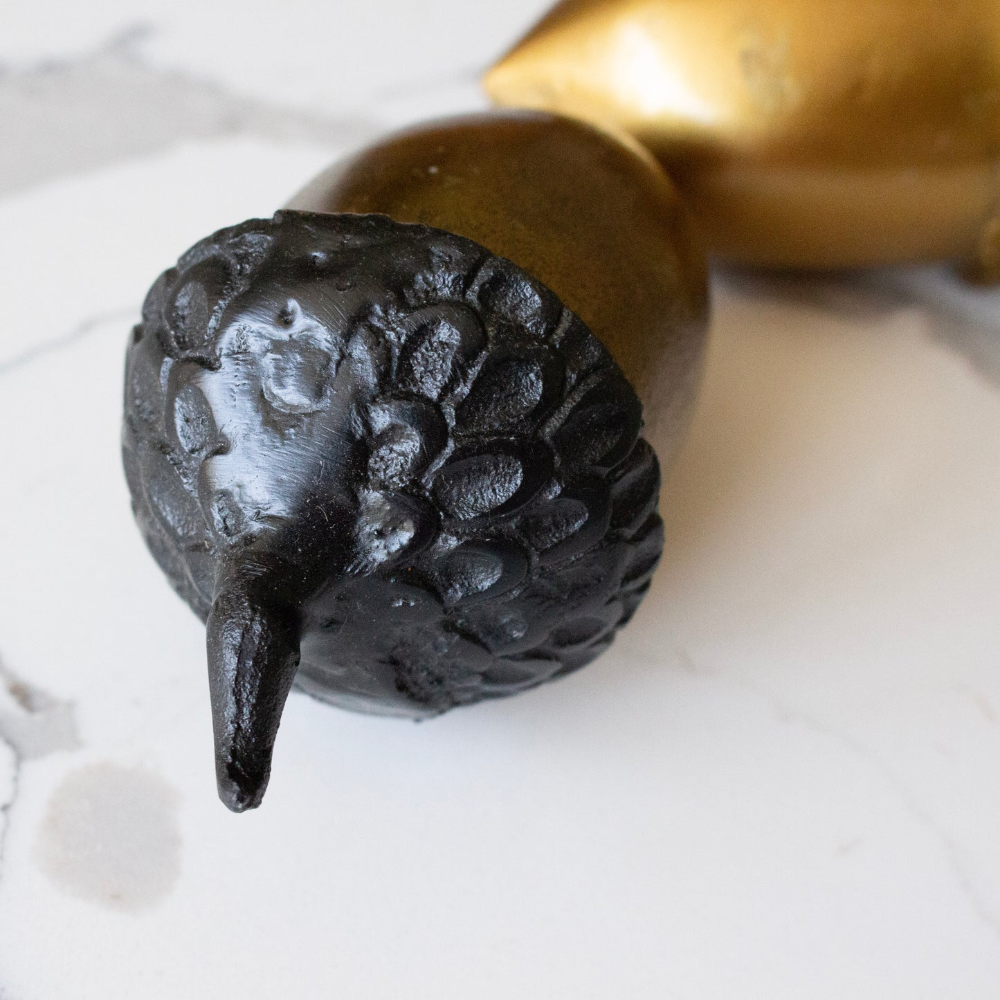 Antique Gold Metal Acorn