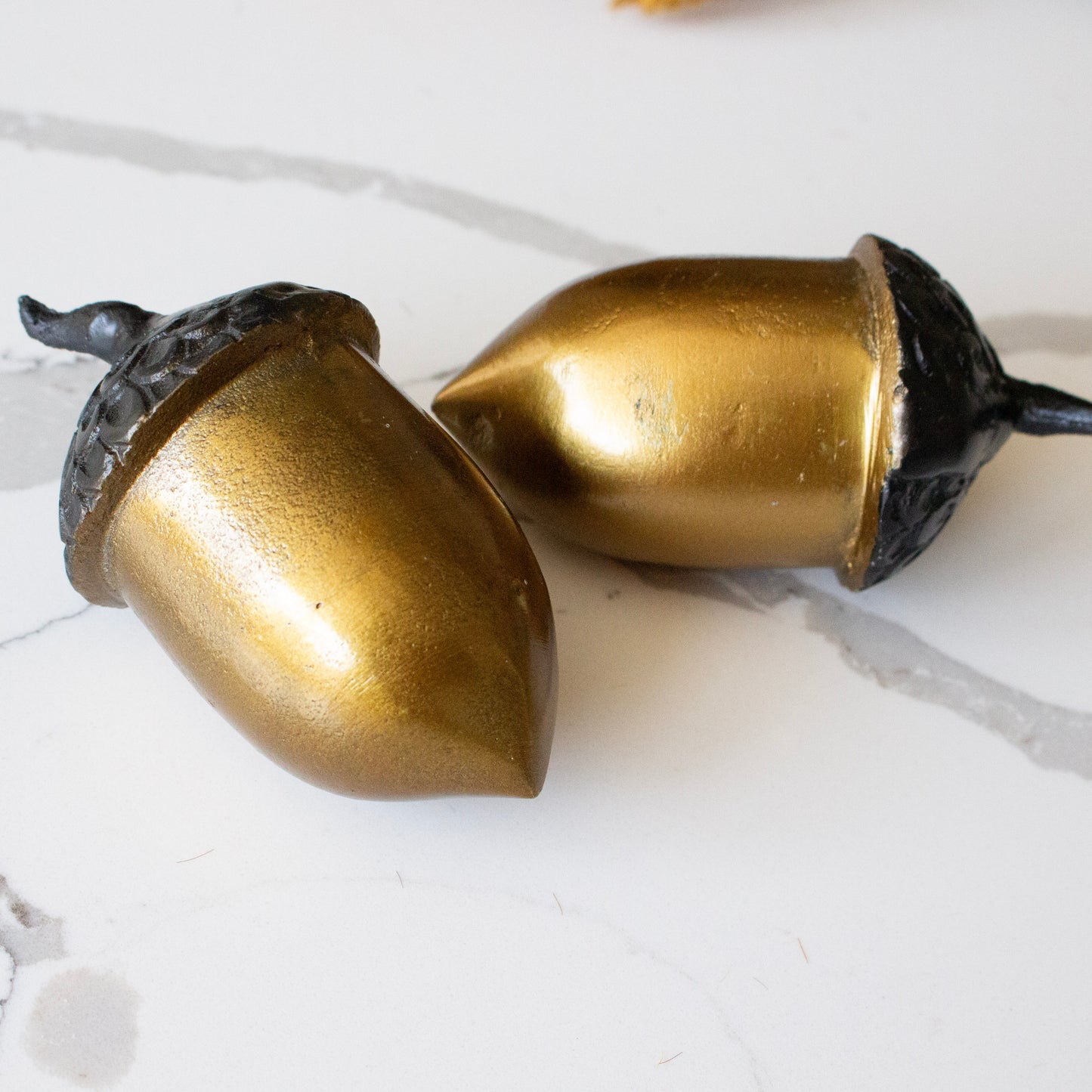 Antique Gold Metal Acorn