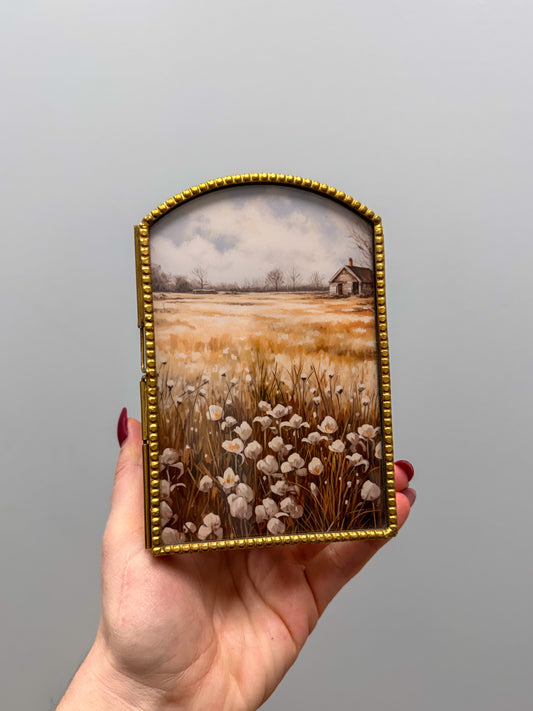 Flower Field | 4"x6" Brass Frame