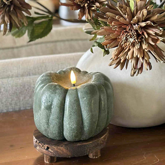 Flameless Pumpkin Candles