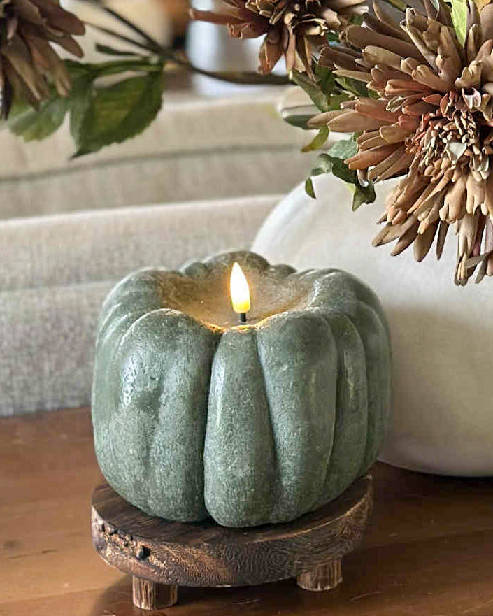 Flameless Pumpkin Candles