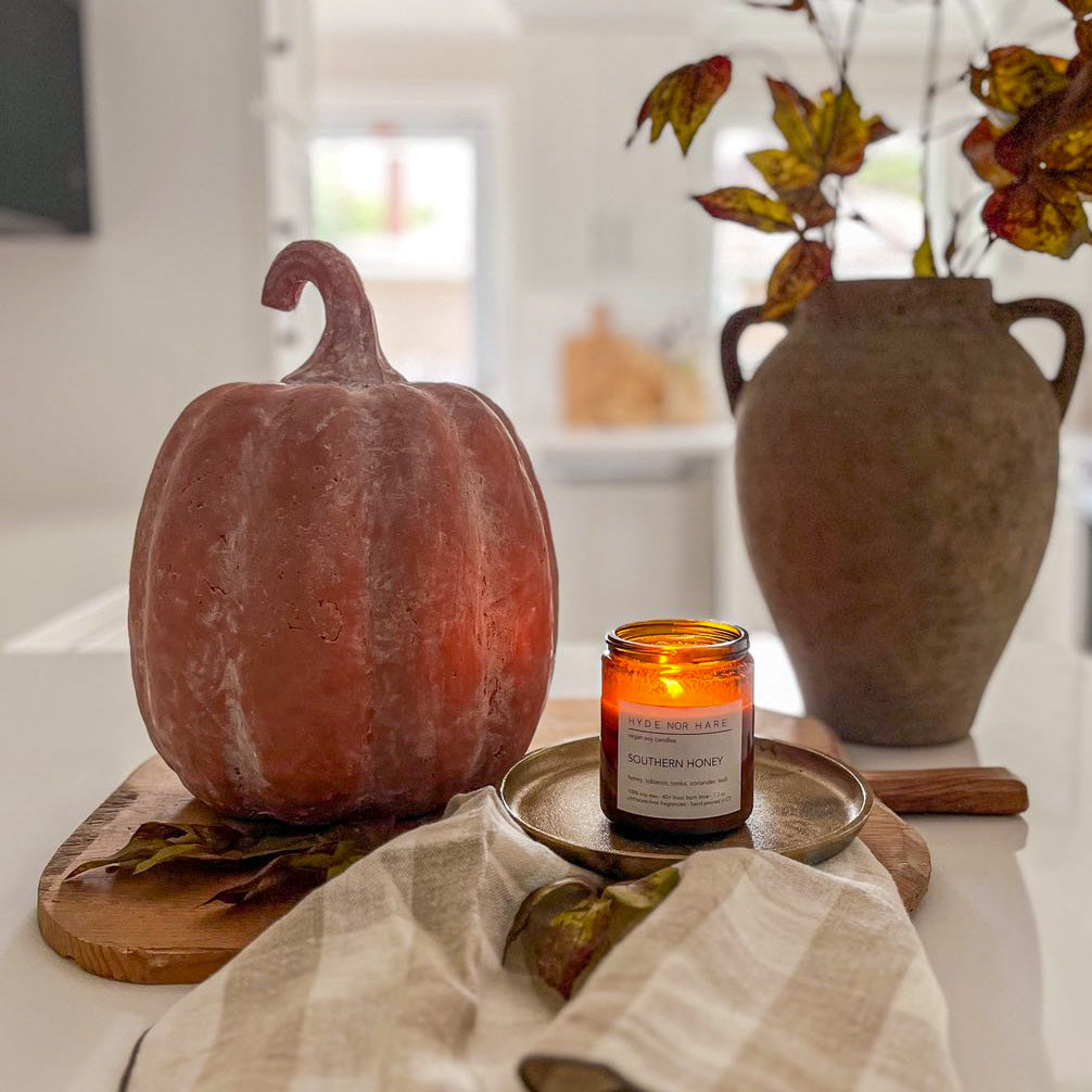 Whitewashed Terracotta Pumpkin