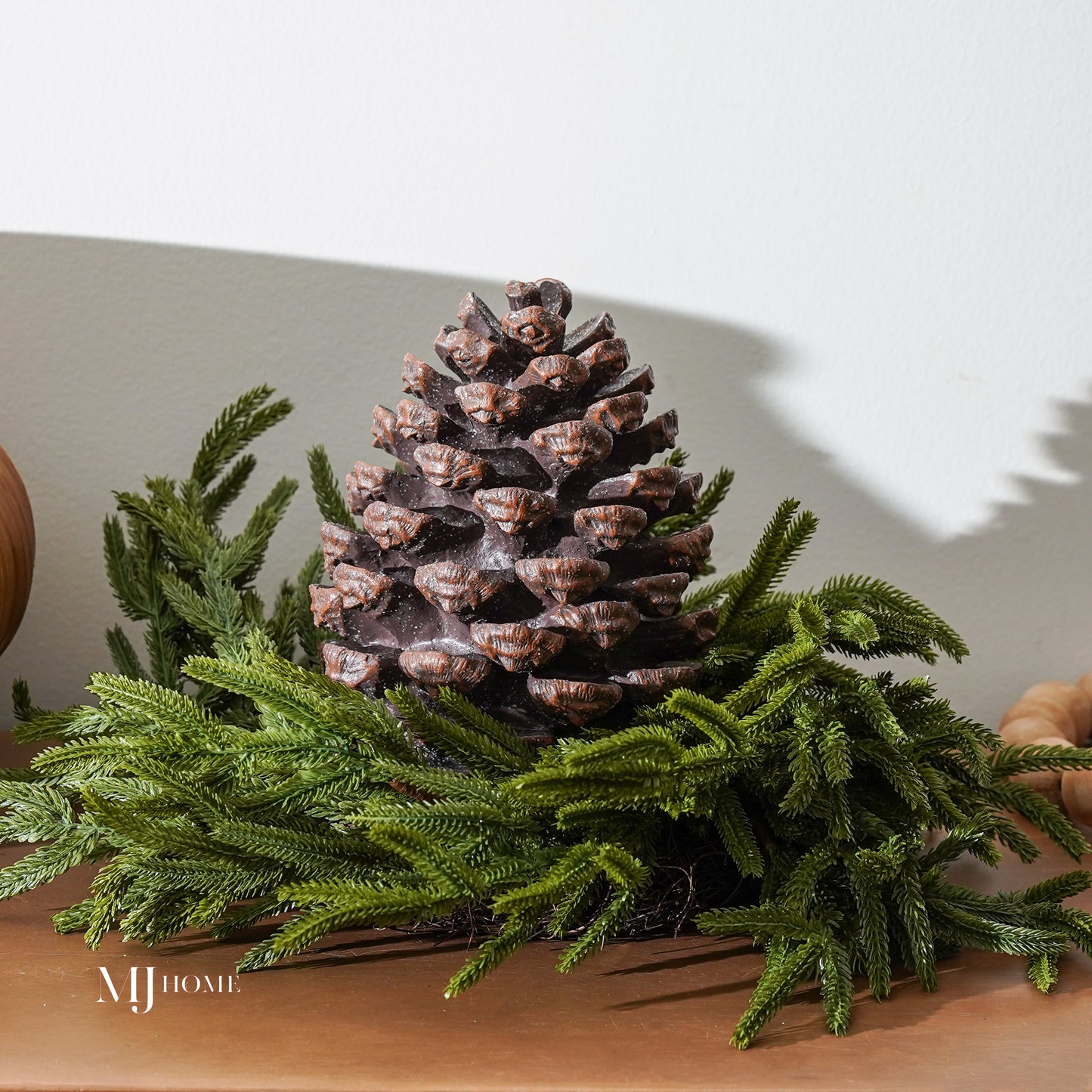 Real Touch Blissful Norfolk Pine Wreath | Small