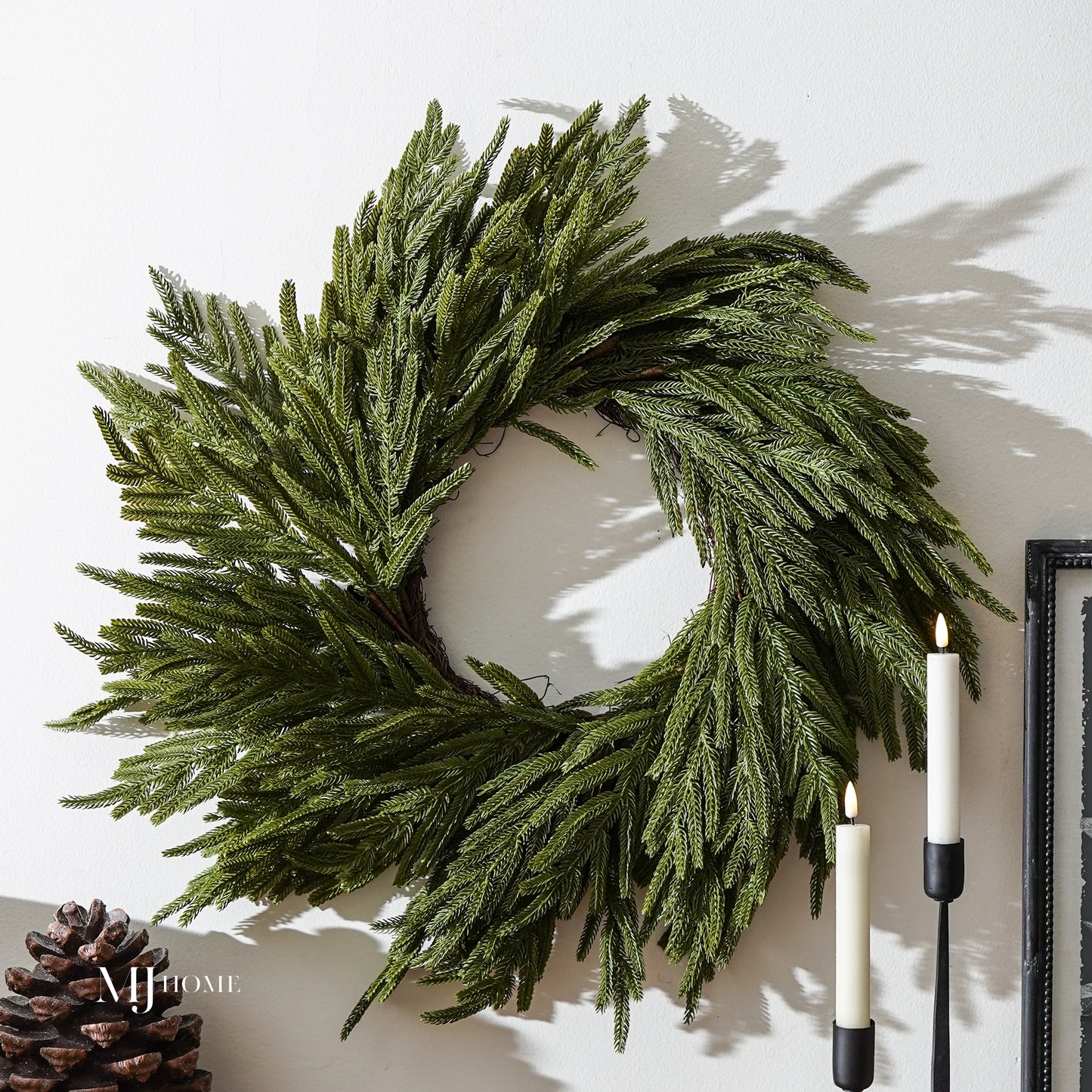 Real Touch Blissful Norfolk Pine Wreath