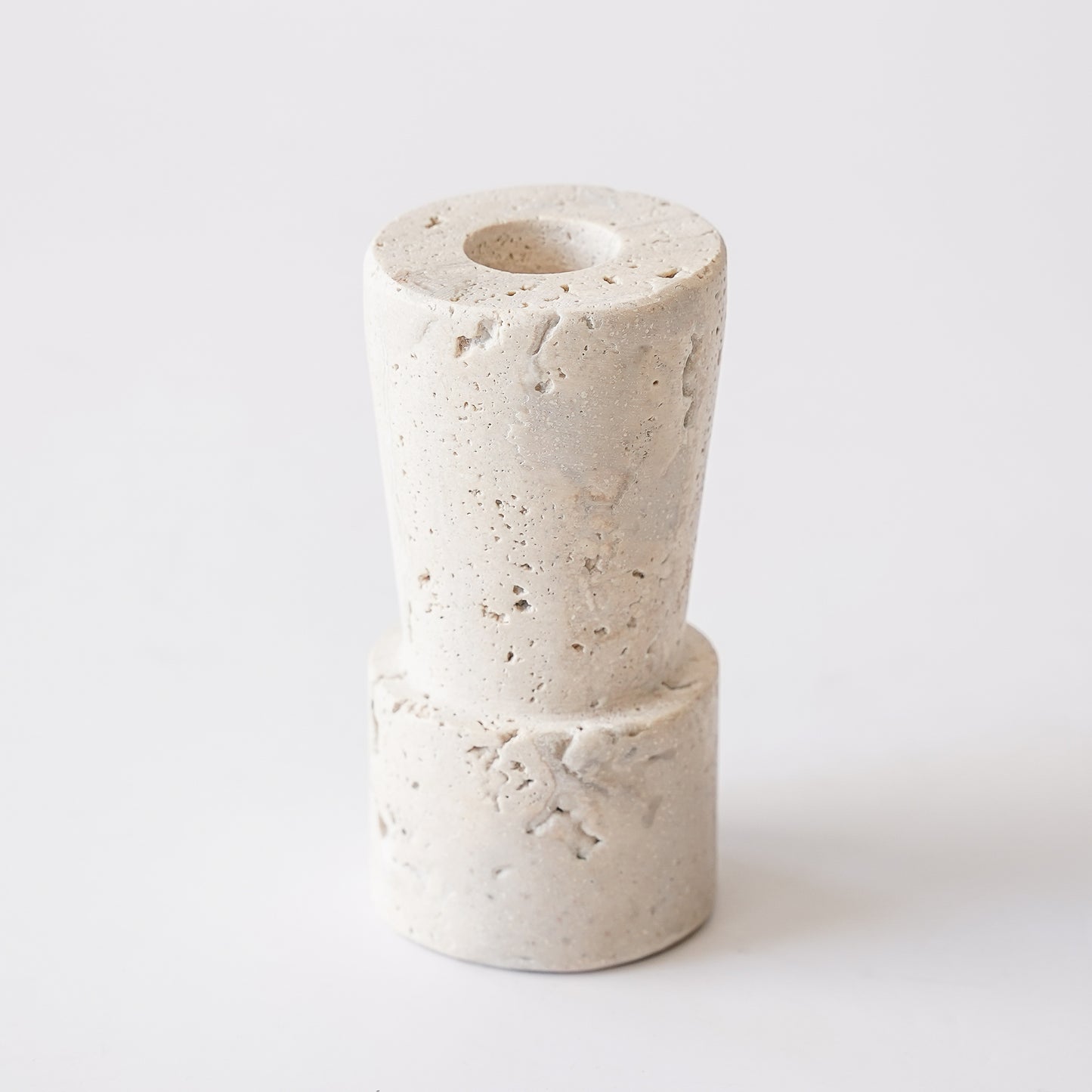 Travertine Taper Holder
