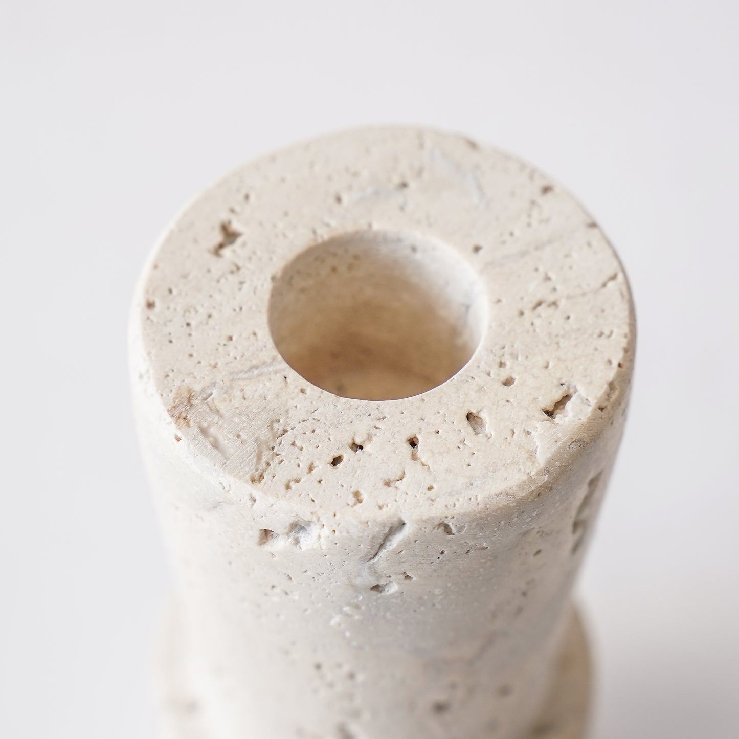 Travertine Taper Holder