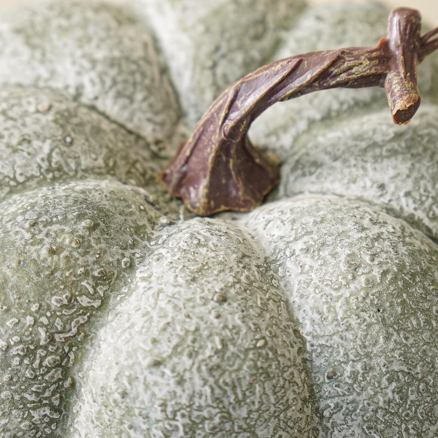 Sage Whitewashed Pumpkin | Textured Fall Decor
