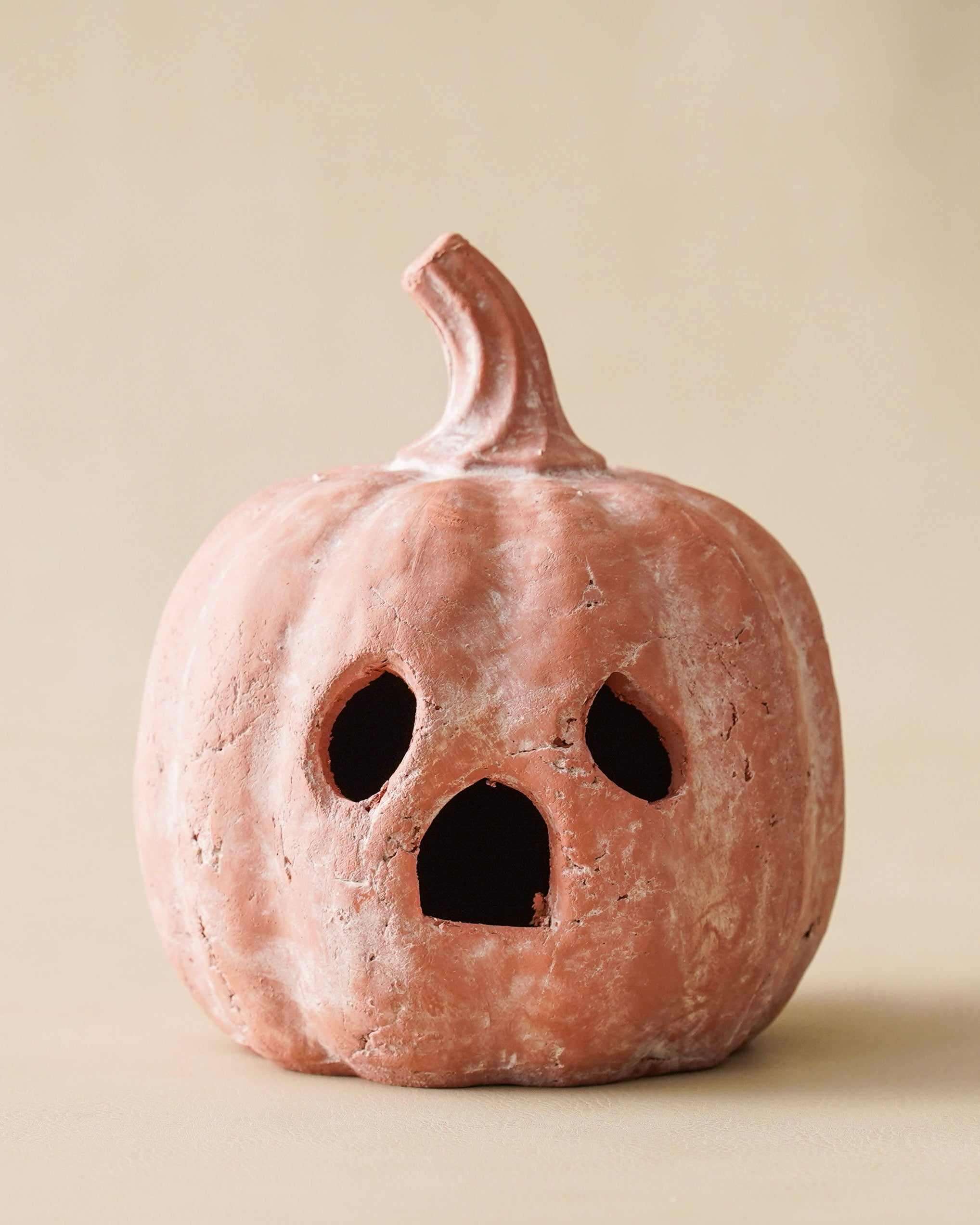 Terracotta Ghost Face Pumpkin