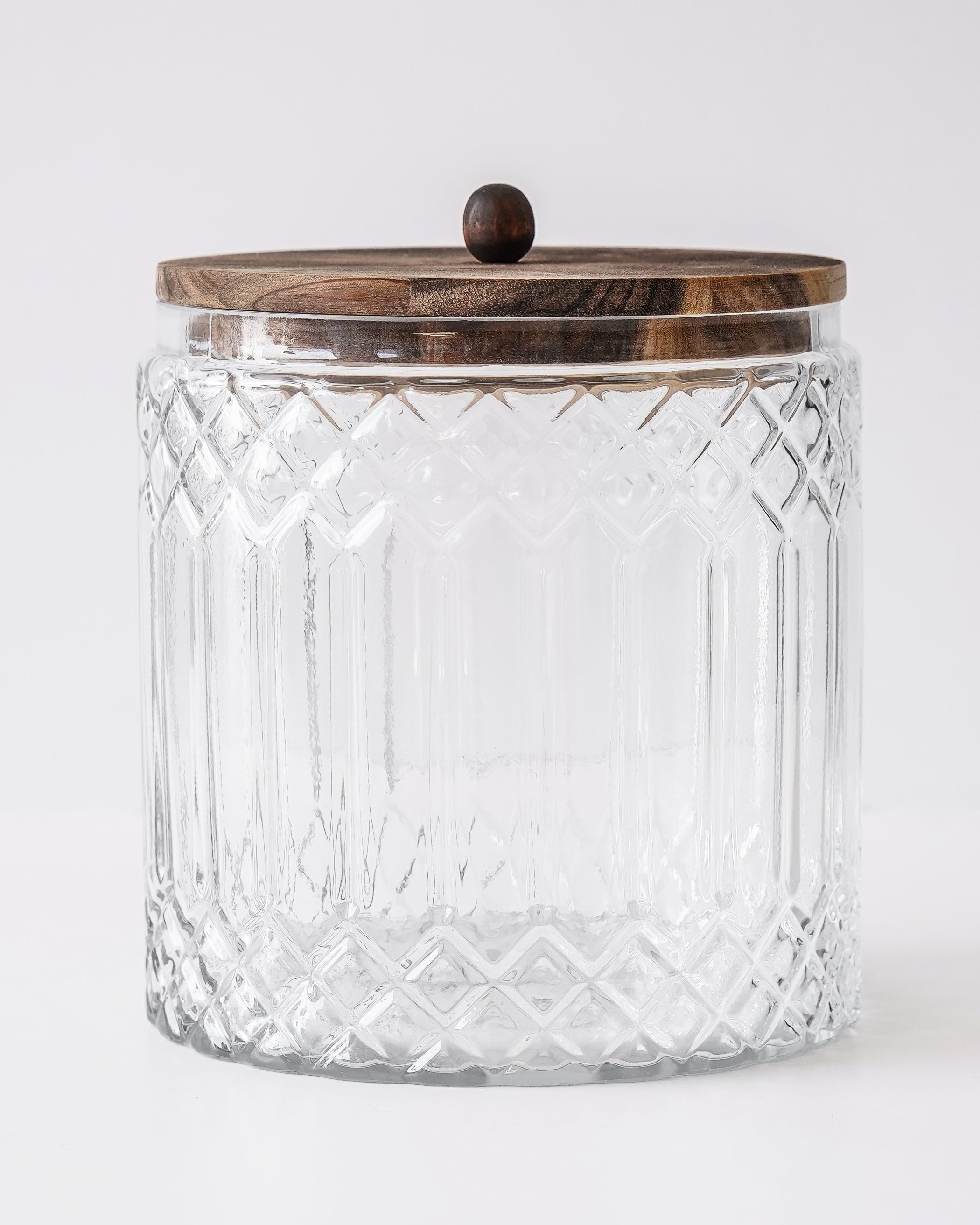 Glass and Wood Canister