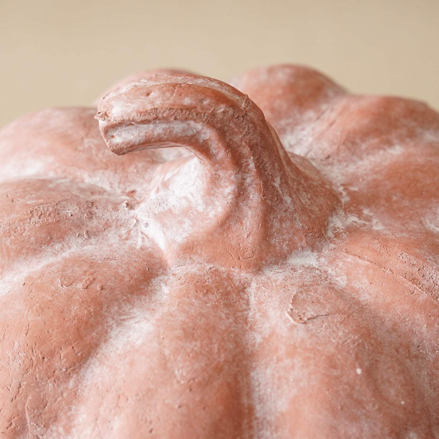 Terracotta Jack-O'-Lantern Pumpkin | Rustic Washed