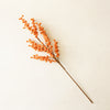 Orange Flocked Berry Stem | Faux Fall Branch