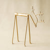 Gold Looking Down Deer Set | Sculptural Holiday Statues (Set of 2)