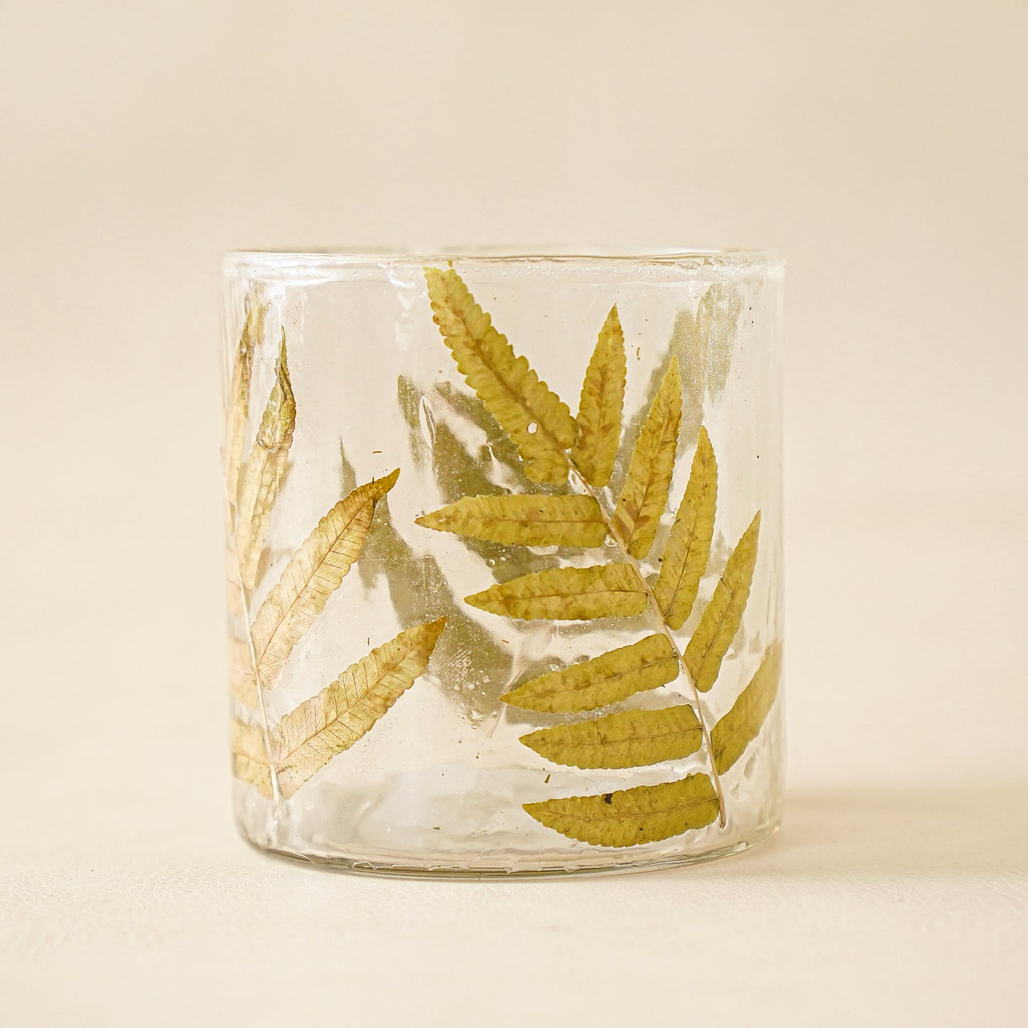 Pressed Leaf Candle Holder