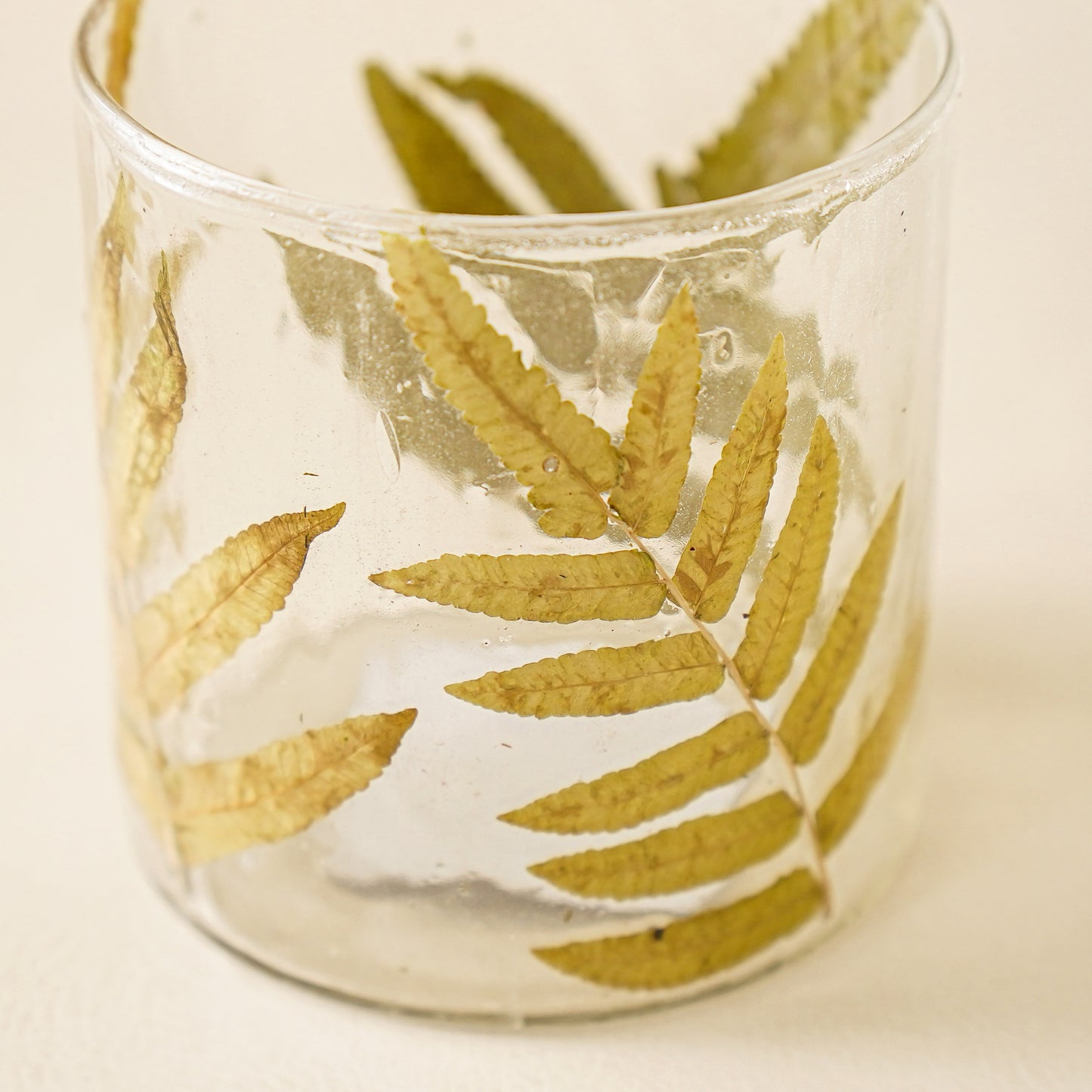 Pressed Leaf Candle Holder