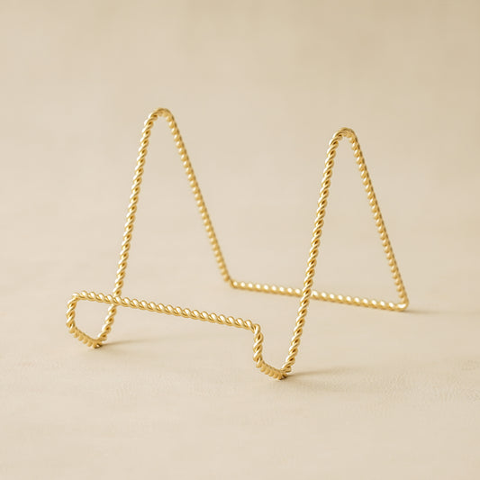 Gold Twisted Easel Stand | Small