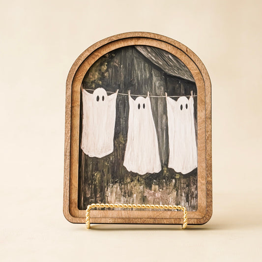 Ghost Laundry Arched Framed Decor | Made in USA