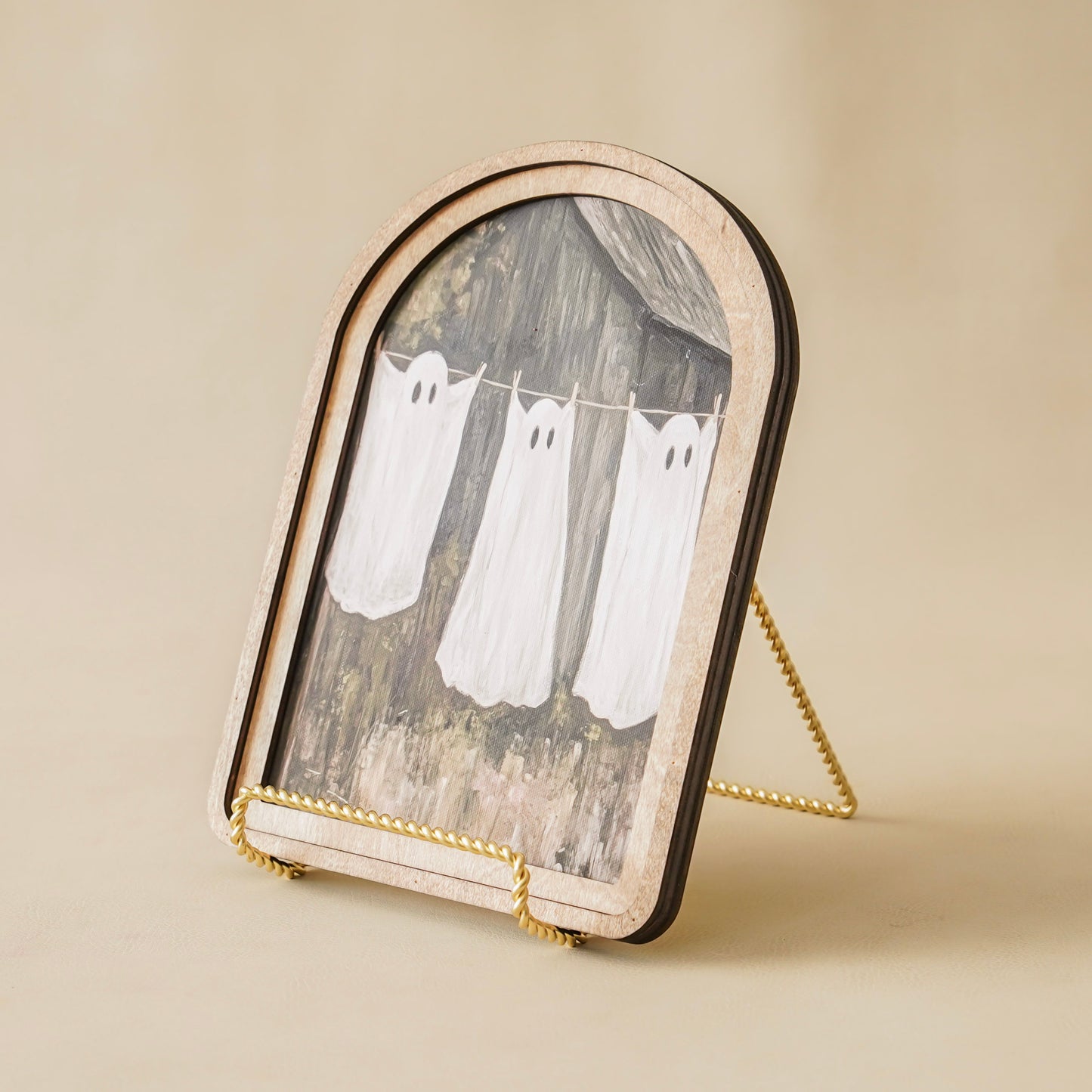 Ghost Laundry Arched Framed Decor | Made in USA