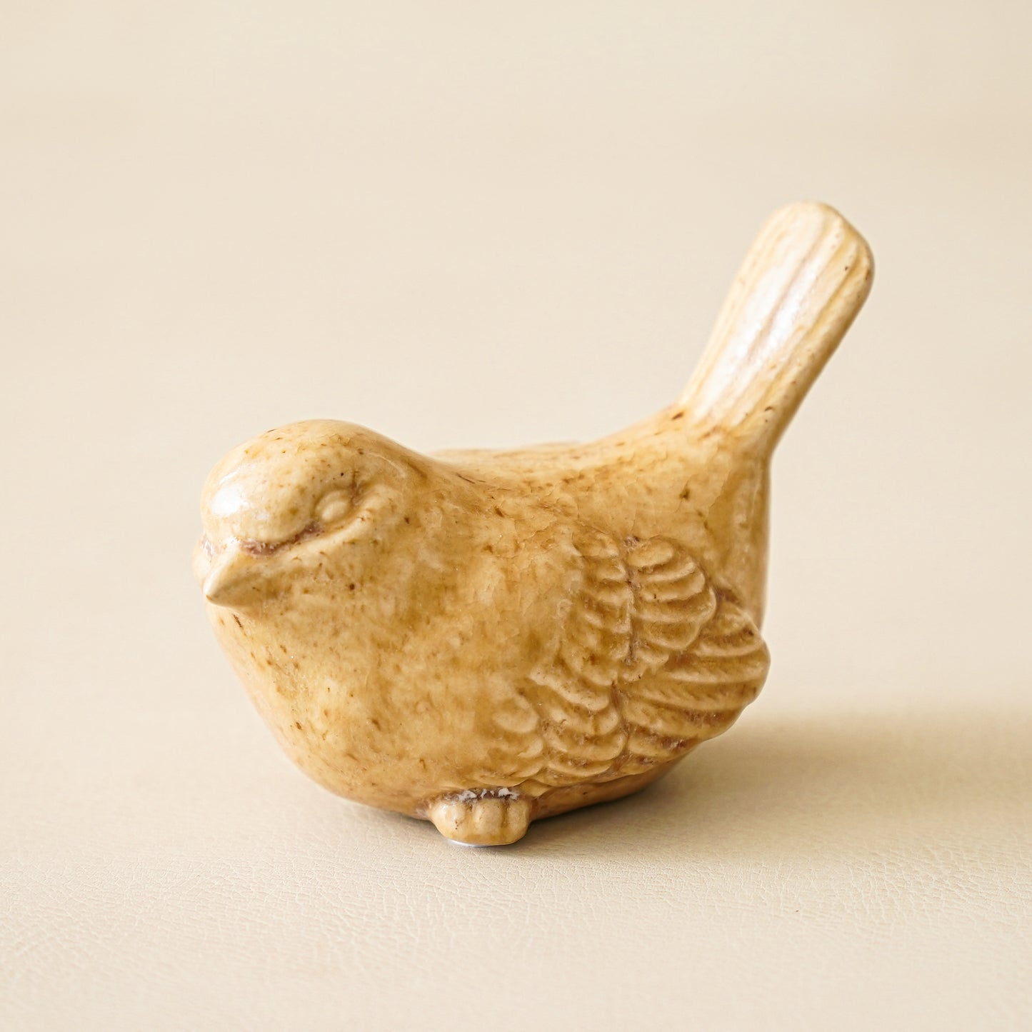Mustard Ceramic Bird Accent