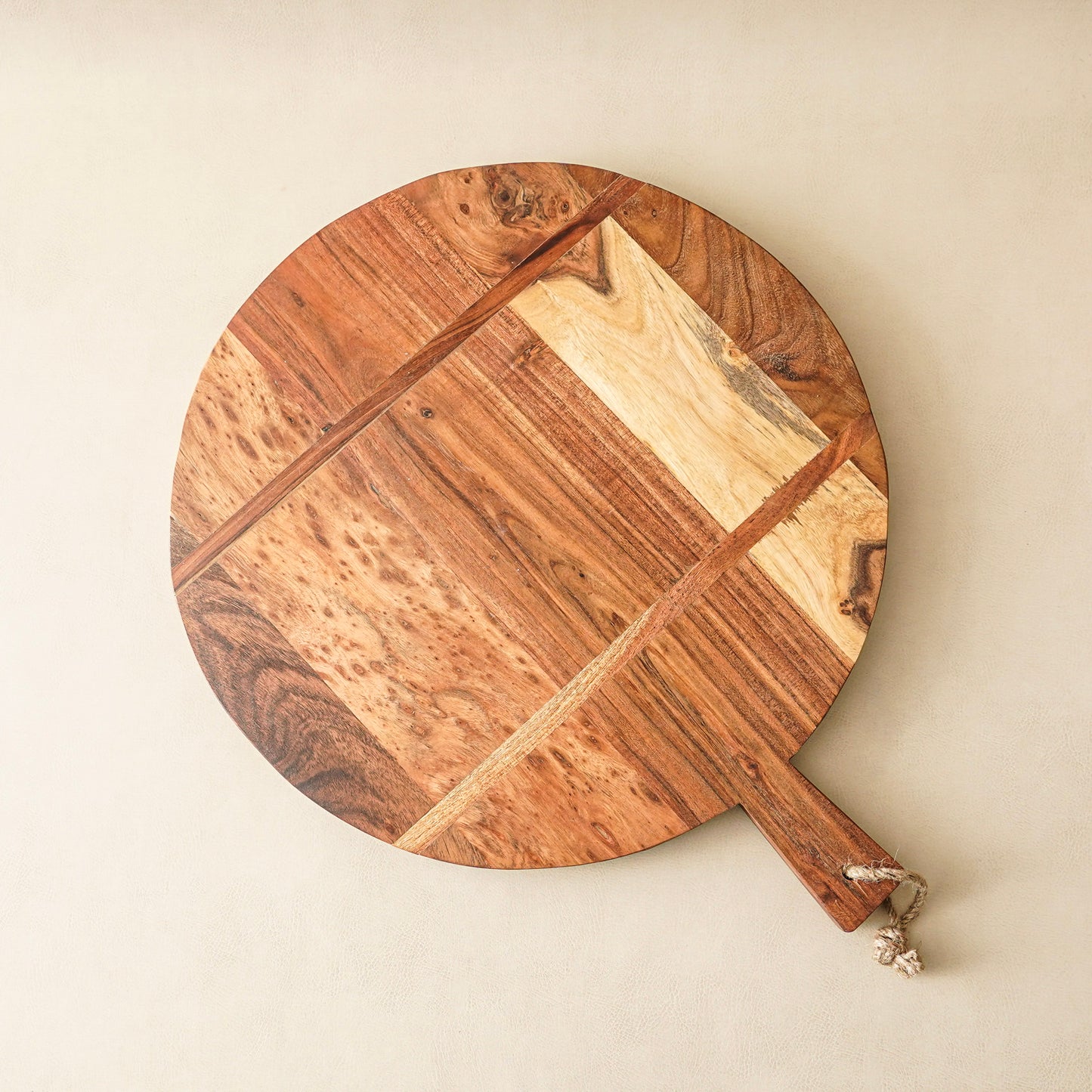 Maeve Round Acacia Wood Cheese Board & Serving Tray