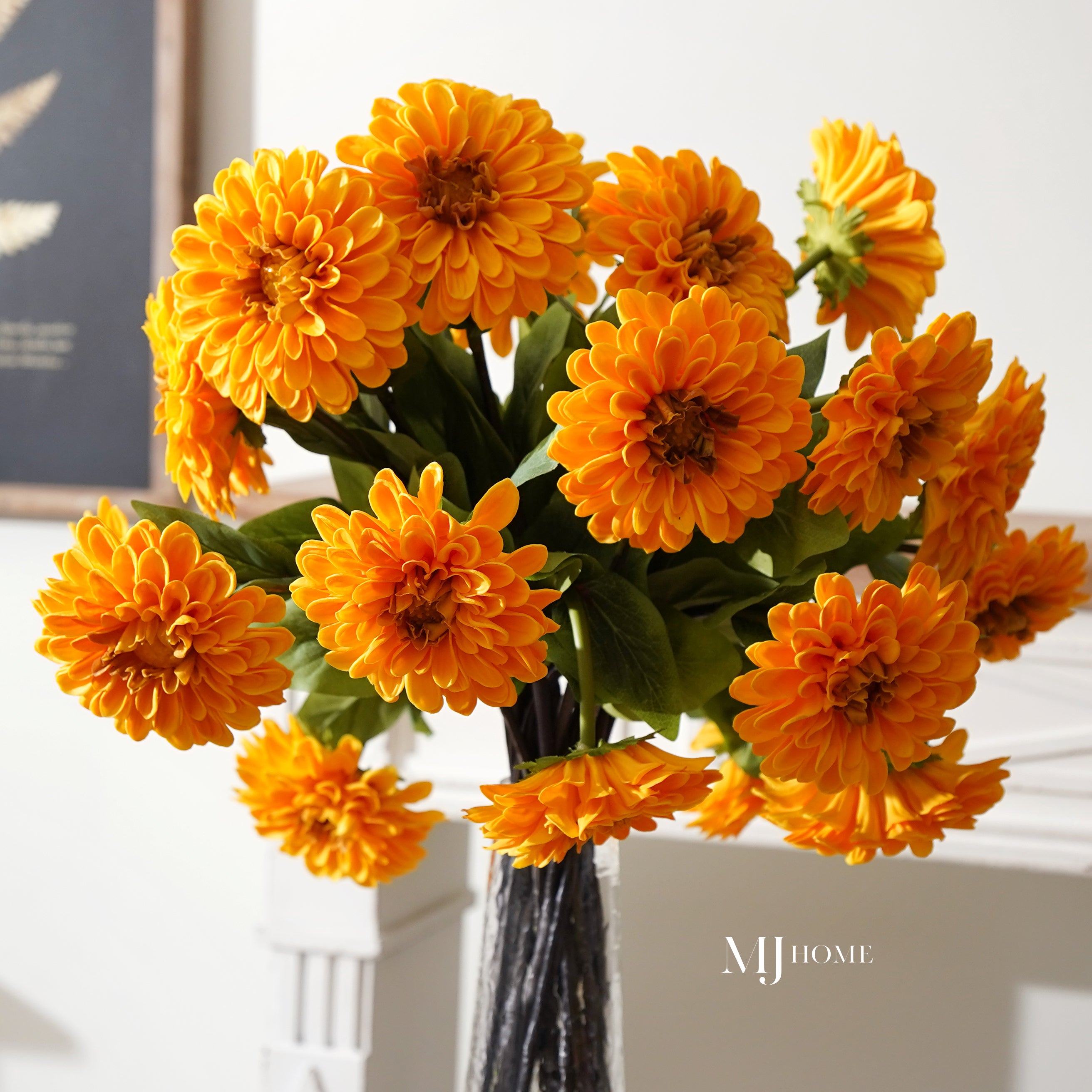 Real Touch Zinnia Bloom | Yellow